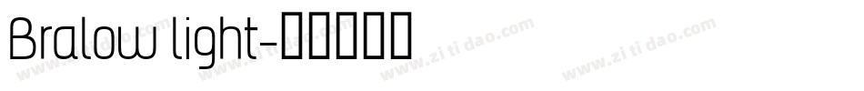 Bralow light字体转换